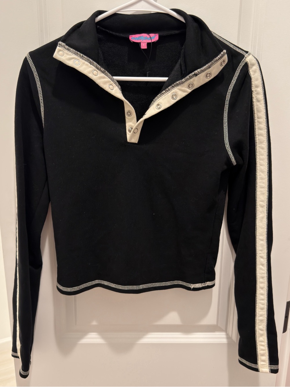 Edikted Gio contrast stitch cotton sweatshirt